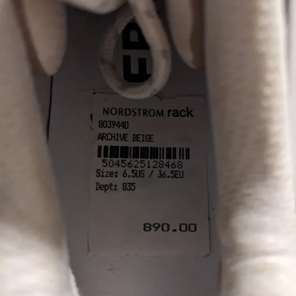 Burberry White and Beige Check Sneakers - Picture 8 of 8